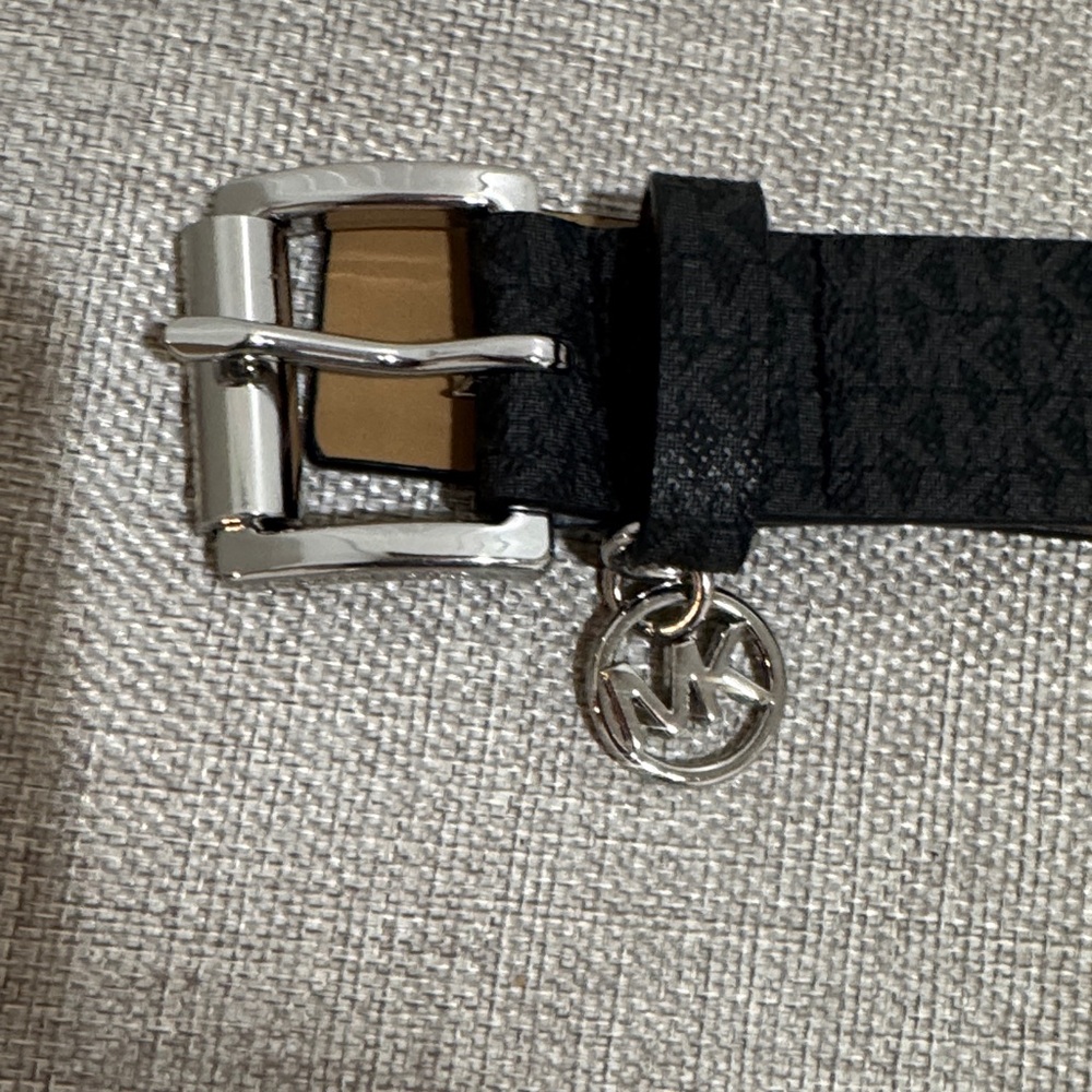 Black Leather Michael Kors Women’s Belt